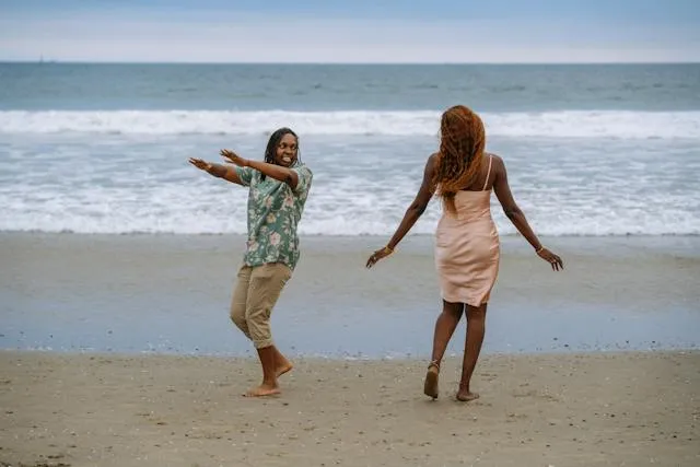 Black Couples Photoshoot Ideas on Beach bliss