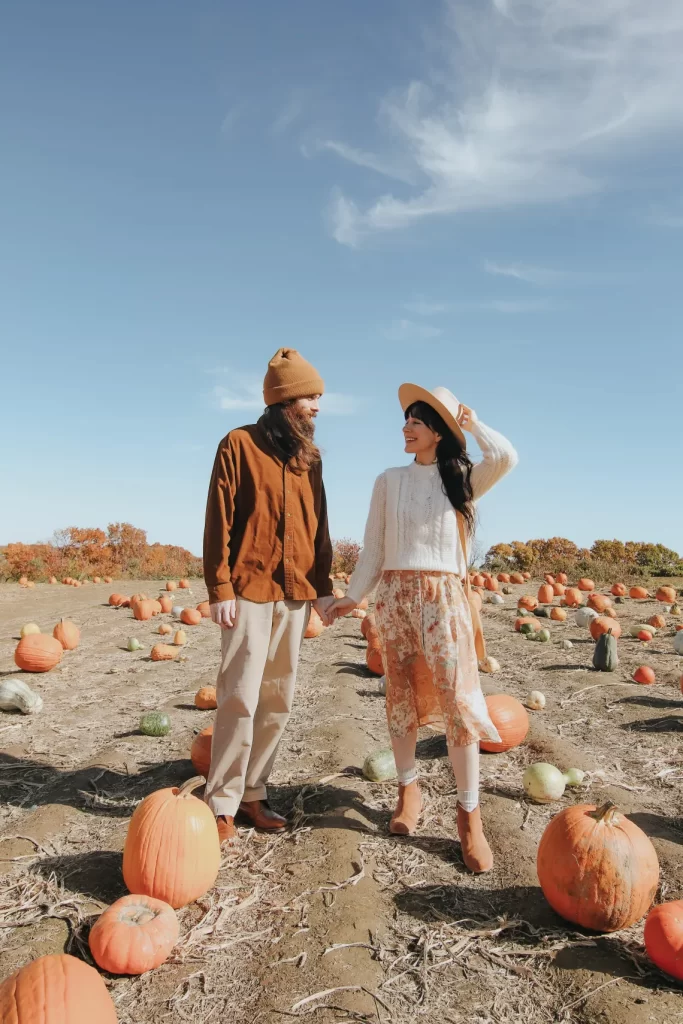 Consider A Pumpkin Patch Photoshoot for Fall Couple Photoshoot Ideas 1